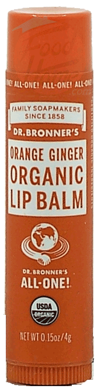 Dr. Bronner's Magic Family Soapmakers orange ginger organic lip balm Full-Size Picture